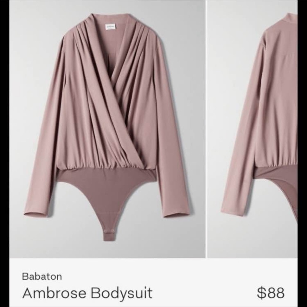 Aritzia Babaton Ambrose Bodysuit in Mauve